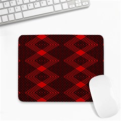 Pattern Rot Schwarz Small Mousepad by dedoma