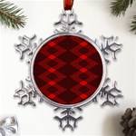 Rot Dunkel Metal Large Snowflake Ornament Front