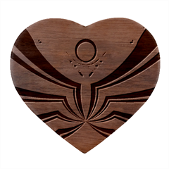 Fractal Grau Heart Wood Jewelry Box by dedoma