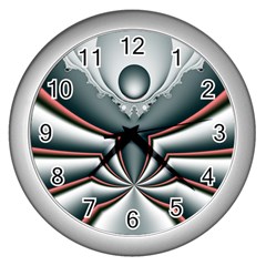 Altrosa Fractal Wall Clock (silver) by dedoma