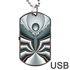 Altrosa Fractal Dog Tag Usb Flash (one Side) by dedoma