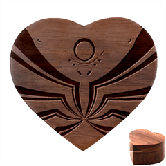 Altrosa Fractal Heart Wood Jewelry Box by dedoma