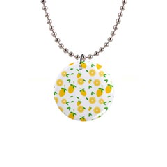 Illustrations Lemon Citrus Fruit Yellow 1  Button Necklace by anzea