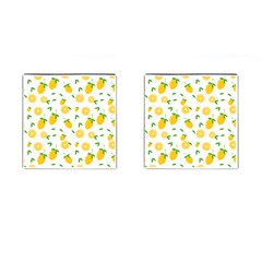 Illustrations Lemon Citrus Fruit Yellow Cufflinks (square) by anzea