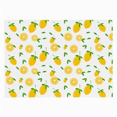 Illustrations Lemon Citrus Fruit Yellow Large Glasses Cloth by anzea