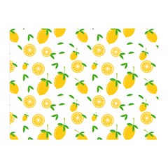 Illustrations Lemon Citrus Fruit Yellow Two Sides Premium Plush Fleece Blanket (mini) by anzea