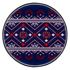 Ukrainian Folk Seamless Pattern Ornament Art Wireless Fast Charger(black) by Bedest