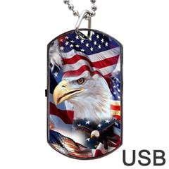 United States Of America Images Independence Day Dog Tag Usb Flash (one Side) by Ket1n9