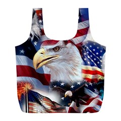 United States Of America Images Independence Day Full Print Recycle Bag (l) by Ket1n9