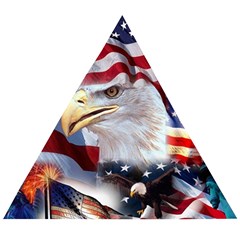 United States Of America Images Independence Day Wooden Puzzle Triangle by Ket1n9