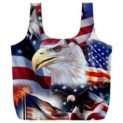 United States Of America Images Independence Day Full Print Recycle Bag (xxl) by Ket1n9