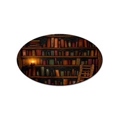 Books Library Sticker Oval (100 Pack) by Ket1n9