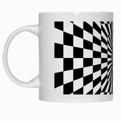 Optical-illusion-chessboard-tunnel White Mug by Bedest