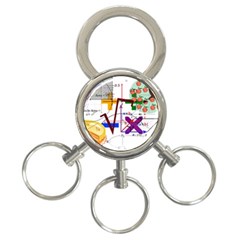 Mathematics Formula Physics School 3-ring Key Chain by Bedest