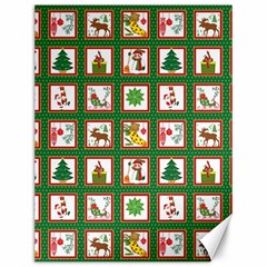 Christmas Paper Christmas Pattern Canvas 12  X 16  by Bedest