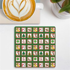 Christmas Paper Christmas Pattern Uv Print Square Tile Coaster  by Bedest