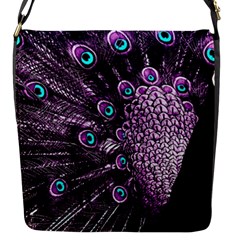 Purple Peacock Flap Closure Messenger Bag (s) by Bedest