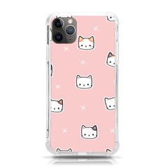 Cute Cat Cartoon Doodle Seamless Pink Pattern Iphone 11 Pro Max 6 5 Inch Tpu Uv Print Case by Grandong