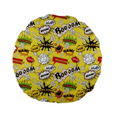 Cartoon Comics Pattern Standard 15  Premium Flano Round Cushions by Loisa77