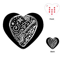 Guitar Pic Playing Cards Single Design (heart) by RiverRootsReggae