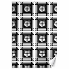 Squares Inside Background Checkered Contemporary Effect Electronic Futuristic Graphic Illusion Modern Canvas 24  X 36  by Loisa77