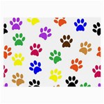 Pawprints Paw Prints Paw Animal Large Glasses Cloth Front