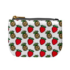 Strawberries Pineapples Fruits Mini Coin Purse by Loisa77