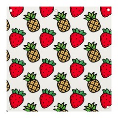 Strawberries Pineapples Fruits Banner And Sign 3  X 3  by Loisa77