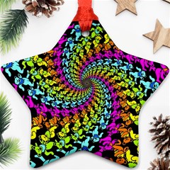 3d Grateful Dead 90 s Neon Dancing Bears Ornament (star) by Perong