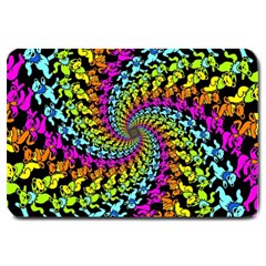 3d Grateful Dead 90 s Neon Dancing Bears Large Doormat by Perong