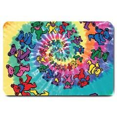 Tie Dye Grateful Dead Bears Large Doormat by Perong