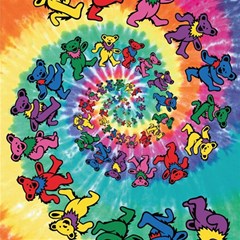 Tie Dye Grateful Dead Bears Play Mat (square) by Perong