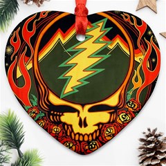 Grateful Dead Scarlet Fire Ornament (heart) by Perong