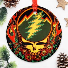 Grateful Dead Scarlet Fire Round Ornament (two Sides) by Perong