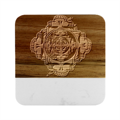 The Grateful Dead Marble Wood Coaster (square) by Grandong