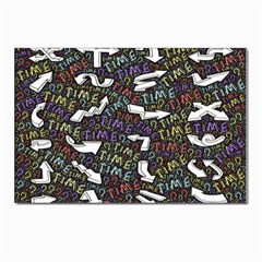 Time Nonlinear Curved Undirected Postcard 4 x 6  (pkg Of 10) by Paksenen