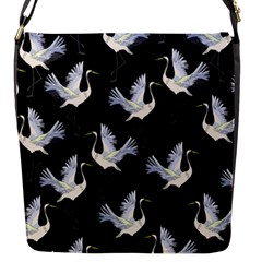 Crane Pattern Flap Closure Messenger Bag (s) by Bedest