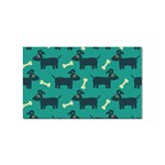 Happy Dogs Animals Pattern Sticker (Rectangular) Front