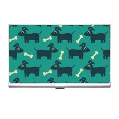 Happy Dogs Animals Pattern Business Card Holder by Ket1n9