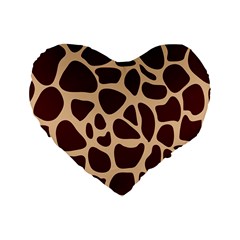 Animal Print Girraf Patterns Standard 16  Premium Heart Shape Cushions by Ket1n9