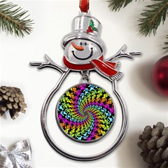 3d Grateful Dead 90 s Neon Dancing Bears Metal Snowman Ornament by Perong