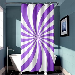 Spiral Vortex Rays Lavender Swirl Purple Shower Curtain 36  X 72  (stall)  by Salmanaz77