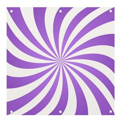 Spiral Vortex Rays Lavender Swirl Purple Banner And Sign 4  X 4  by Salmanaz77