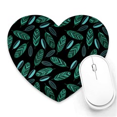 Leaves Pattern Abstract Blade Heart Mousepad by Salmanaz77