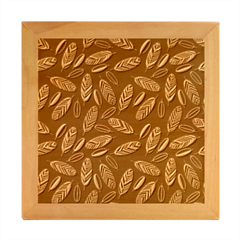 Leaves Pattern Abstract Blade Wood Photo Frame Cube by Salmanaz77