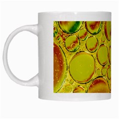 Oil Drop Water Oil Abstract Oily White Mug by Salmanaz77