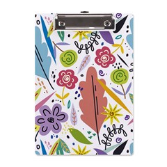 Summer Flowers Spring Background A5 Acrylic Clipboard by Grandong