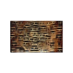 Textures Brown Wood Sticker (rectangular) by anzea