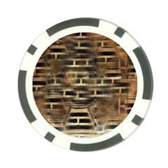 Textures Brown Wood Poker Chip Card Guard by anzea