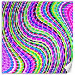 Neon Trippy Swirls Twirls Design Canvas 12  X 12  by Salmanaz77